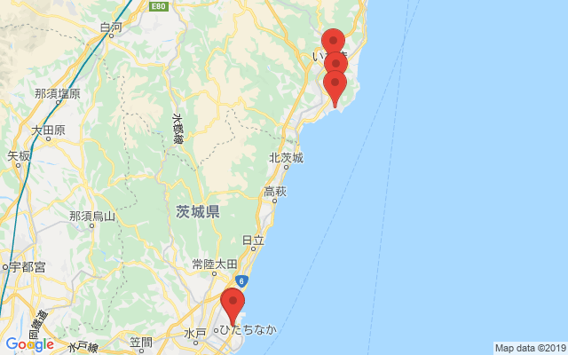 高萩の保険相談窓口のマップ